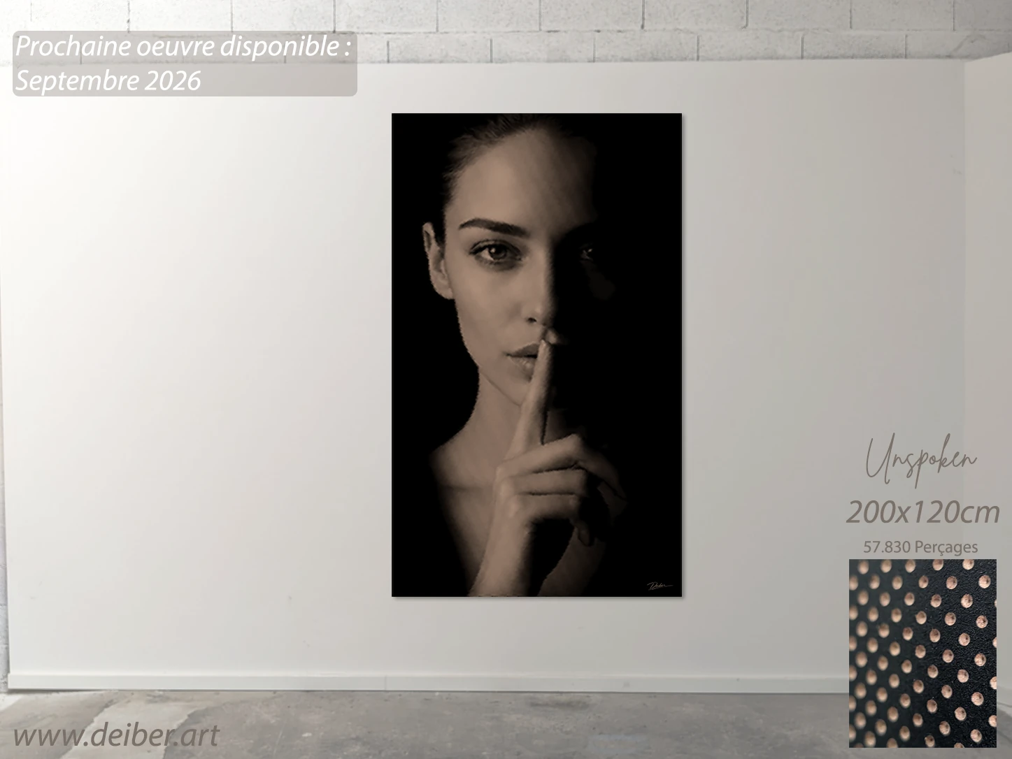 Presentation of the upcoming work Unspoken in an interior
